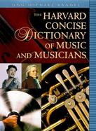 The Harvard Concise Dictionary of Music and Musicians cover