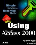 Using Microsoft Access 2000 cover