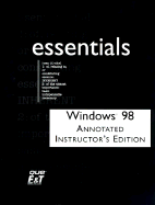 Windows 98 Essentials with CDROM cover
