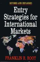 Entry Strategies for International Markets cover