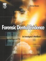 Forensic Dental Evidence- An Investigators Handbook cover