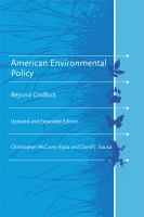 American Environmental Policy : Beyond Gridlock cover