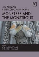The Ashgate Research Companion to Monsters and the Monstrous cover