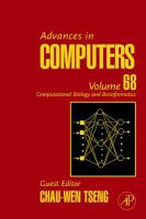 Advances in Computers- Computational Biology and Bioinformatics cover
