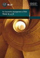 For Successful Risk Management Think M_o_r cover