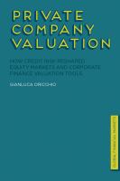 Private Company Valuation : How Credit Risk Reshaped Equity Markets and Corporate Finance Valuation Tools cover