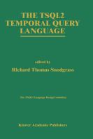 The Tsql2 Temporal Query Language cover