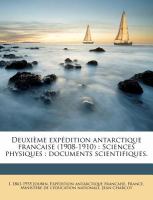 Deuxième Expédition Antarctique Francaise : Sciences Physiques cover