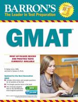 Barron's GMAT with CD-ROM cover