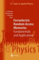 Ferroelectric Random Access Memories : Fundamentals and Applications cover