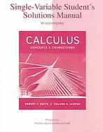 Single-Variable Student's Solutions Manual for use with Calculus: Concepts and Connections cover