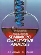 Introduction to Semimicro Qualitative Analysis cover