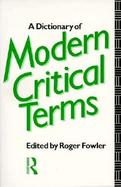 A Dictionary of Modern Critical Terms cover