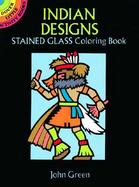 Indian Designs Stained Glass Coloring Book cover