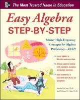 Easy Algebra Step-by-Step cover