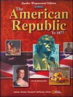 American Republic to 1877 Teacher's Wraparound Edition cover