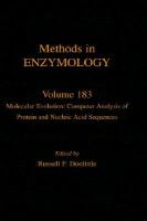 Methods in Enzymology Molecular Evolution  Computer Analysis of Protein and Nucleic Acid Sequences (volume183) cover