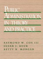 Public Administration in Theory and Practice cover