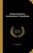 Greek Economics, Introduction & Translation cover