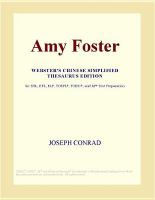 Amy Foster (Webster's Chinese Simplified Thesaurus Edition) cover