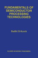 Fundamentals of Semiconductor Processing Technology cover