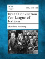 Draft Convention for League of Nations cover