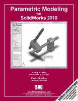PARAMETRIC MODELING W/SOLIDWORKS 2010 cover