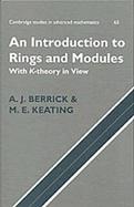 An Introduction to Rings and Modules With K-Theory in View cover