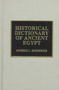 Historical Dictionary of Ancient Egypt cover