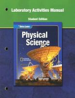 Glencoe Physical iScience, Grade 8, Laboratory Activities Manual, Student Edition cover