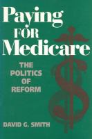 Paying for Medicare The Politics of Reform cover