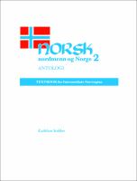Norsk, Nordmenn Og Norge Antologi cover