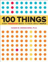 100 Things Every Presenter Needs to Know about People cover