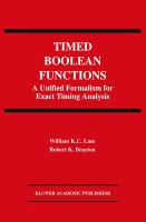 Timed Boolean Functions A Unified Formalism for Exact Timing Analysis cover