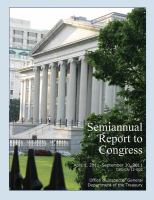 Semiannual Report to Congress April 1, 2011- September 30 2011 cover