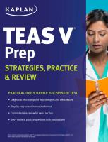 Kaplan TEAS-V Prep: Strategies, Practice and Review cover