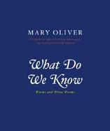 What Do We Know: Poems cover