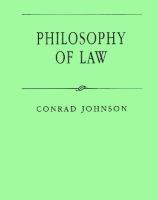 Philosophy of Law cover