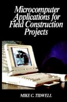 Microcomputer Applications for Field Construction Projects cover