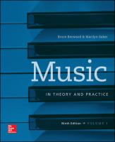 Music in Theory and Practice Volume 1 cover