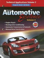 Glencoe Automotive Excellence, Volume 2: Technical Applications cover