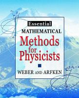 Essential Mathematical Methods for Physicists cover