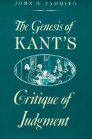 The Genesis of Kant's Critique of Judgment cover