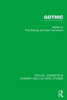 Gothic Critical Concepts in Literary and Cultural Studies (volume3) cover