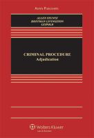 Criminal Procedure : Adjudication cover