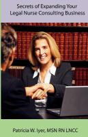 Secrets of Expanding Your Legal Nurse Consulting Business cover
