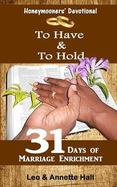 Honeymooners' Devotional : To Have and to Hold cover