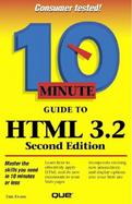 10 Minute Guide to HTML 3.2 cover