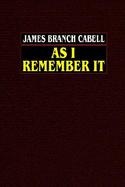 As I Remember It cover