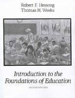 Introduction to the Foundations of Education cover